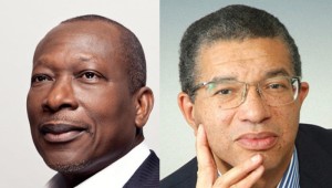 Source: Patrice Talon (G) et Lionel Zinsou (D) sont arrivés en tête au 1er tour de l'élection présidentielle au Bénin, le 6 mars 2016. © RFI/Montage